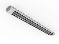 Luminária de sobrepor com filme refletivo e difusor para 2+2 lâmpadas 18/20W 248cm.