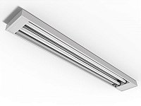 Luminária de sobrepor alto rendimento para 2 lâmpadas 18/20W 120cm.