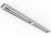 Luminária de sobrepor contínua alto rendimento para 2+2 lâmpadas 18/20W 248cm.