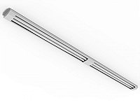 Luminária de sobrepor contínua com filme refletivo para 2+2 lâmpadas 18/20W 248cm.