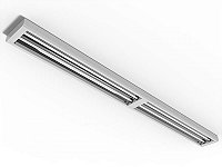Luminária de sobrepor contínua alto rendimento para 2+2 lâmpadas T5 28/54W 237cm.