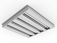 Luminária de sobrepor alto rendimento para 4 lâmpadas T5 14/24W 60cm.