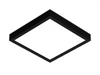 Luminária de sobrepor preta fechada com difusor leitoso para 4 lâmpadas 18/20W 120cm.