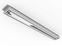 Luminária de sobrepor alto rendimento 45° contínua para 2+2 lâmpadas T5 28/54W 239cm.