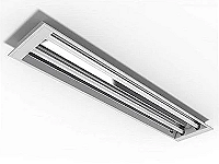Luminária de embutir alto rendimento para 2 lâmpadas 18/20W 120cm.