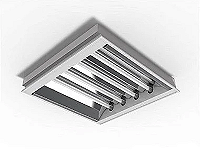 Luminária de embutir alto rendimento para 4 lâmpadas 9/10W 60cm.