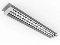 Luminária de embutir para 2 lâmpadas 18/20W 120cm.