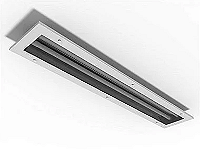 Luminária de embutir alto rendimento fechada com difusor transparente para 2 lâmpadas 36/40/45/65W 240cm (HO).