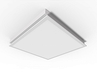 Luminária de embutir fechada com difusor leitoso para 4 lâmpadas 9/10W 60cm.