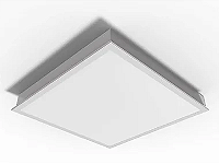 Luminária de embutir fechada com difusor leitoso para 4 lâmpadas T5 14/24W 60cm.