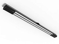 Luminária New Lamp preta para 1 ou 2 lâmpadas 18/20W 120cm.