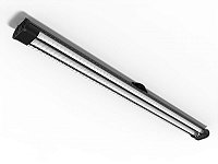 Luminária New Lamp preta para 1 ou 2 lâmpadas 18/20W 120cm.