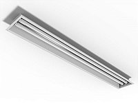Luminária de embutir branca para 4 lâmpadas 18/20W 120cm.