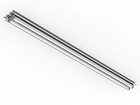 Luminária de sobrepor simples para 2 lâmpadas 36/40/45/65W 240cm (HO).