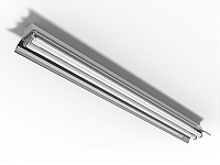 Luminária industrial de alto rendimento para 1 lâmpada 18/20W 120cm.