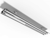 Luminária industrial de alto rendimento 45° para 2 lâmpadas T5 14/24W 60cm.