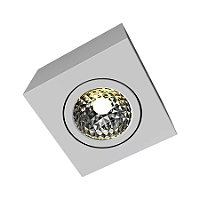 Plafon de Sobrepor Box Quadrado Dicroica PAR16 11x11x7cm Metal Branco.