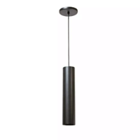 Pendente Tube Mini Dicroica 49xØ3,8cm Metal Preto.