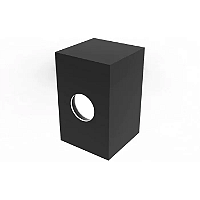 Poste Balizador Focus Externo 12x7,6x7,6cm Metal e Vidro Preto.