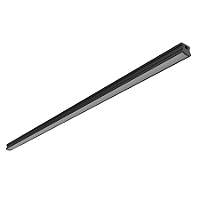 Perfil de Sobrepor Slim Linear 200x1,7x1,7cm Alumínio e Acrílico Preto.