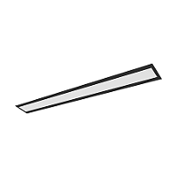 Perfil de Embutir Slim Linear 200x2,5x1,6cm Alumínio e Acrílico Preto.