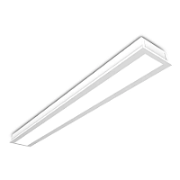 Perfil de Embutir Slim Linear Para Marcenaria 300x2,5x1,6cm Alumínio branco e Acrílico.