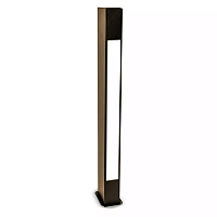 Poste Balizador Maxxi Externo 80x7x9cm Metal e Acrílico Café.