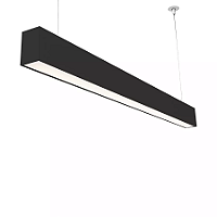 Pendente Linear 8,4x124x8cm Metal Preto para 1 lâmpada 18/20W 120cm.