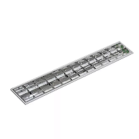 Luminária de Embutir alto redimento com aletas para 4 lâmpadas 18/20W 120cm.