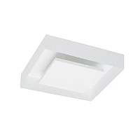 Plafon de Sobrepor Rebatedor Quadrado 80x80x8cm Aço Branco.