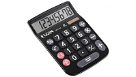 Calculadora de mesa com visor Elgin 08 dígitos grandes célular solar preto MV4133.