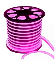 Fita LED Neon 12W/M 1.200W 12V 100 metros externo IP65 Rosa.