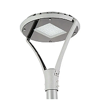 Luminária Pública LED decorativa Ornamental 100W 160 lm/W IP67 5000k Branco frio sem base.