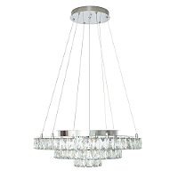 Lustre Tokyo LED 53W 4000K cristal 3 aros 130x50mm bivolt.