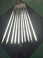 15 Tubos snowfall LED branco frio IP44 com 10cm bivolt.