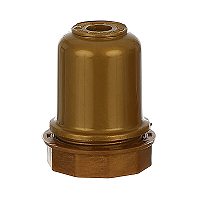 Soquete para abajur plástico dourado E27 4A 250V.