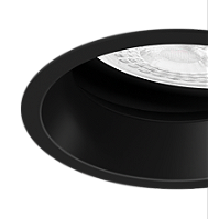 Embutido Microborda preto fosco Redondo Facho Orientável PAR30 Ø13,4x13,4cm Alumínio.