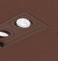 Embutido borda fina Corten Sura Quadrado PAR20 14,5x14,5x12,7cm Alumínio.