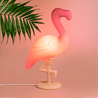 Luminária Flamingo 49x34x13cm Polietileno Rosa.