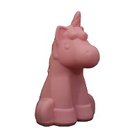 Luminária Unicórnio Baby 36x24x26cm Polietileno Rosa.