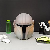 Luminária Mandalorian 28x26x30cm Polietileno Cinza e Preto.