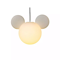 Pendente Mickey 33x43x25cm Polietileno Branco.