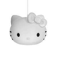 Pendente Hello Kitty 28x36x32cm Polietileno Branco e Preto.