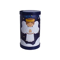 Luminária de Mesa Lumi Anjinho 27xØ14,5cm Polipropileno Azul e Branco.