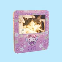 Luminária Porta Retrato Hello Kitty Fada 22,5x19,5x8cm Polietileno Rosa e Branco.