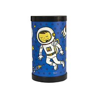 Luminária de Mesa Lumi Astronauta 27xØ14,5cm Polipropileno Azul e Branco.