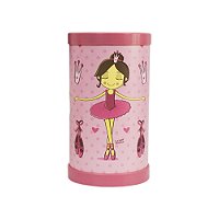 Luminária de Mesa Lumi Ballerina 27xØ14,5cm Polipropileno Rosa.