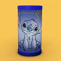 Luminária de Mesa Lumi Stitch 14,5xØ27cm Polipropileno Azul e Amarelo.