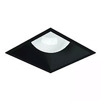 Spot de Embutir Microborda facho fixo Nya Quadrado Bulbo 8x8x14,5cm Alumínio preto.
