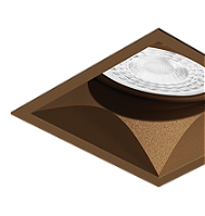 Spot de Embutir Nya Quadrado Mini Dicroica 5,7x5,7x7,7cm Alumínio Cobre Clássico.